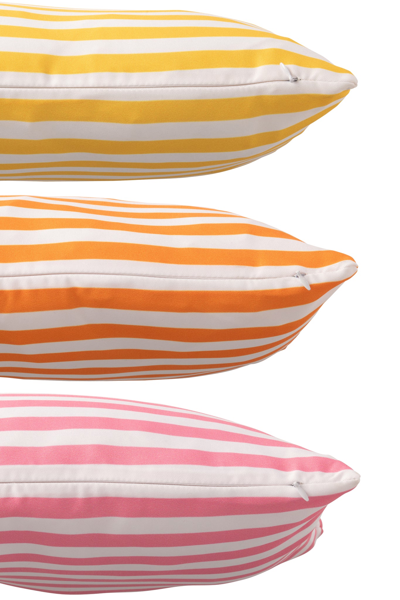 J-LINE KUSSEN OUTDOOR RECHTHOEK GESTREEPT POLYESTER MULTICOLOR SET VAN 3 - Tuincentrum Lopik