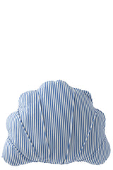 J-LINE KUSSEN SCHELP GESTREEPT POLYESTER BLAUW/WIT - Tuincentrum Lopik