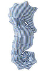 J-LINE KUSSEN ZEEPAARD GESTREEPT POLYESTER BLAUW/WIT - Tuincentrum Lopik