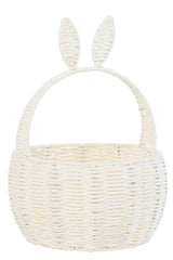 J-LINE BASKET RABBIT IRON/PAPER WHITE