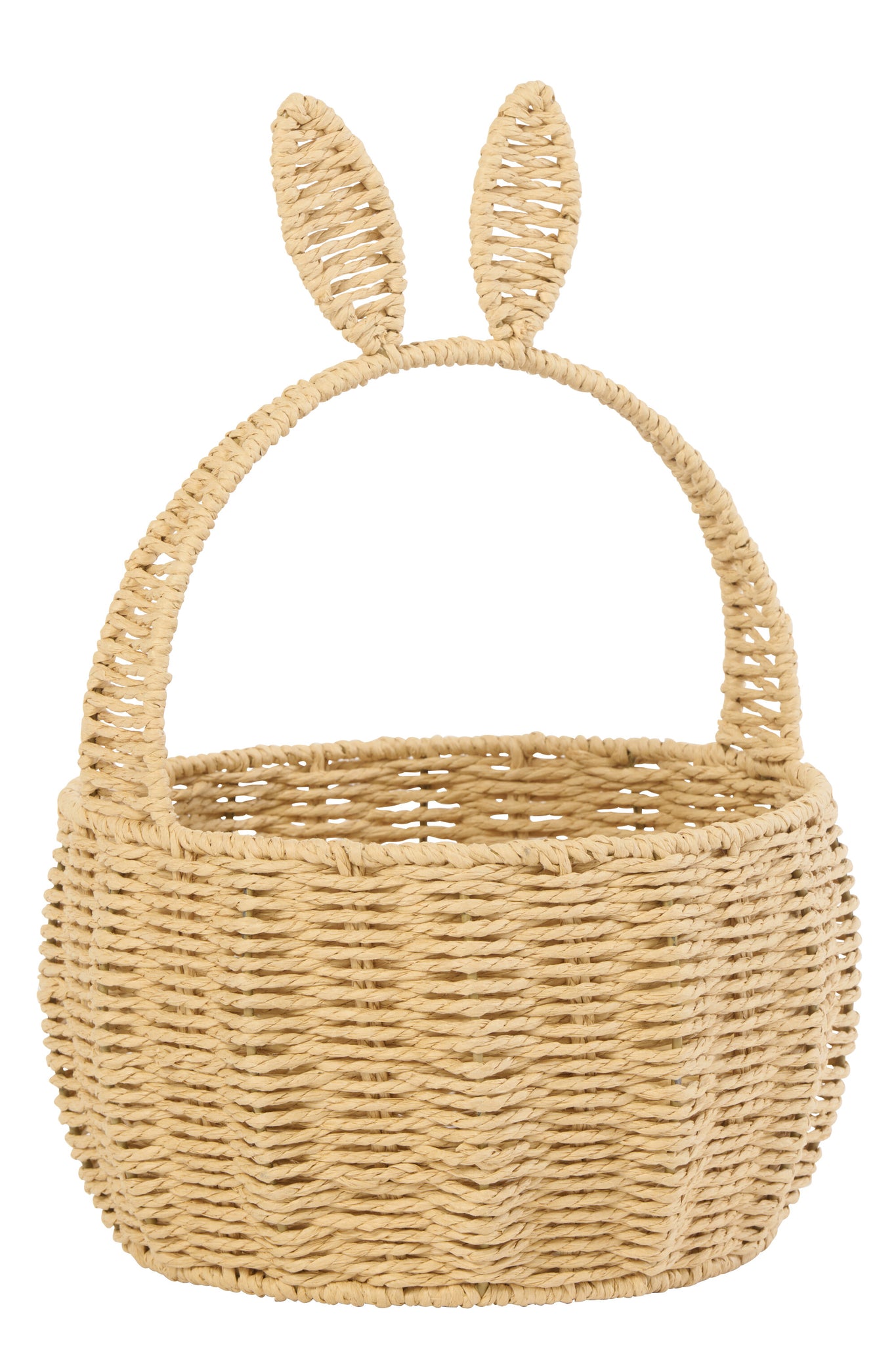 J-LINE BASKET RABBIT IRON/PAPER NATURAL