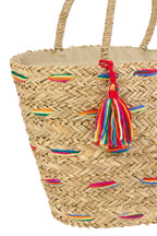 J-LINE TAS GESTREEPT ZEEGRAS MULTICOLOR ASSORTIMENT VAN 2
