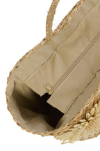 J-LINE TAS SUNFLOWER ZEEGRAS NATUREL/KAKIGROEN ASSORTIMENT VAN 2