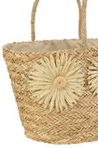 J-LINE TAS SUNFLOWER ZEEGRAS NATUREL/KAKIGROEN ASSORTIMENT VAN 2