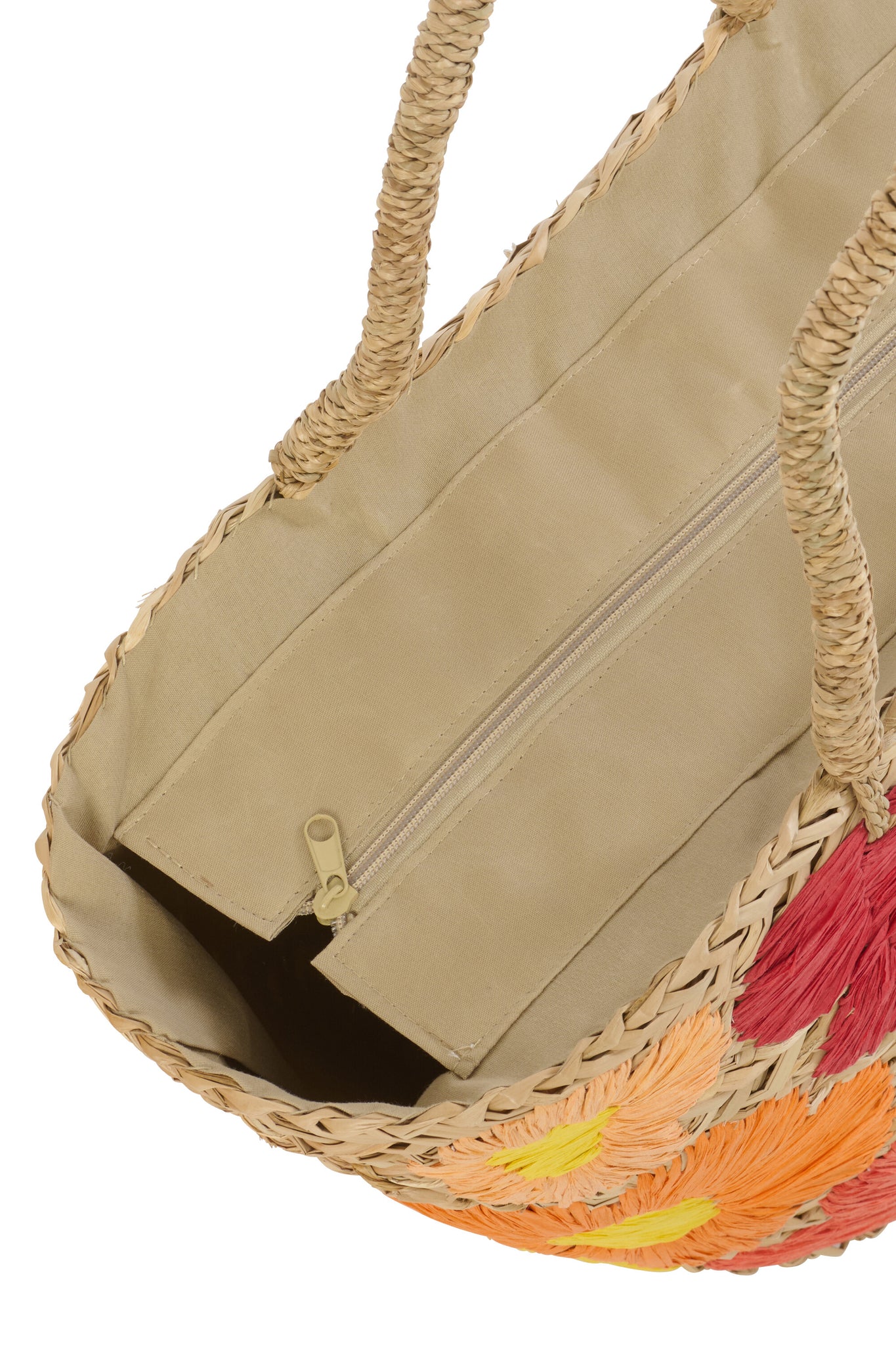 J-LINE TAS FLOWER ZEEGRAS MULTICOLOR ASSORTIMENT VAN 2