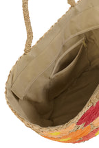 J-LINE TAS FLOWER ZEEGRAS MULTICOLOR ASSORTIMENT VAN 2