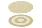 Rug Round Striped Polyester Natural/White Assortment Of 2 - Tuincentrum Lopik