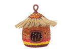 J-LINE VOGELHUISJE GESTREEPT PAPIER TERRACOTTA/ORANJE GROOT - Tuincentrum Lopik
