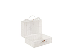 J-LINE MAND KOFFER SYNTHETISCH WIT SMALL L35XB18XH25CM - Tuincentrum Lopik