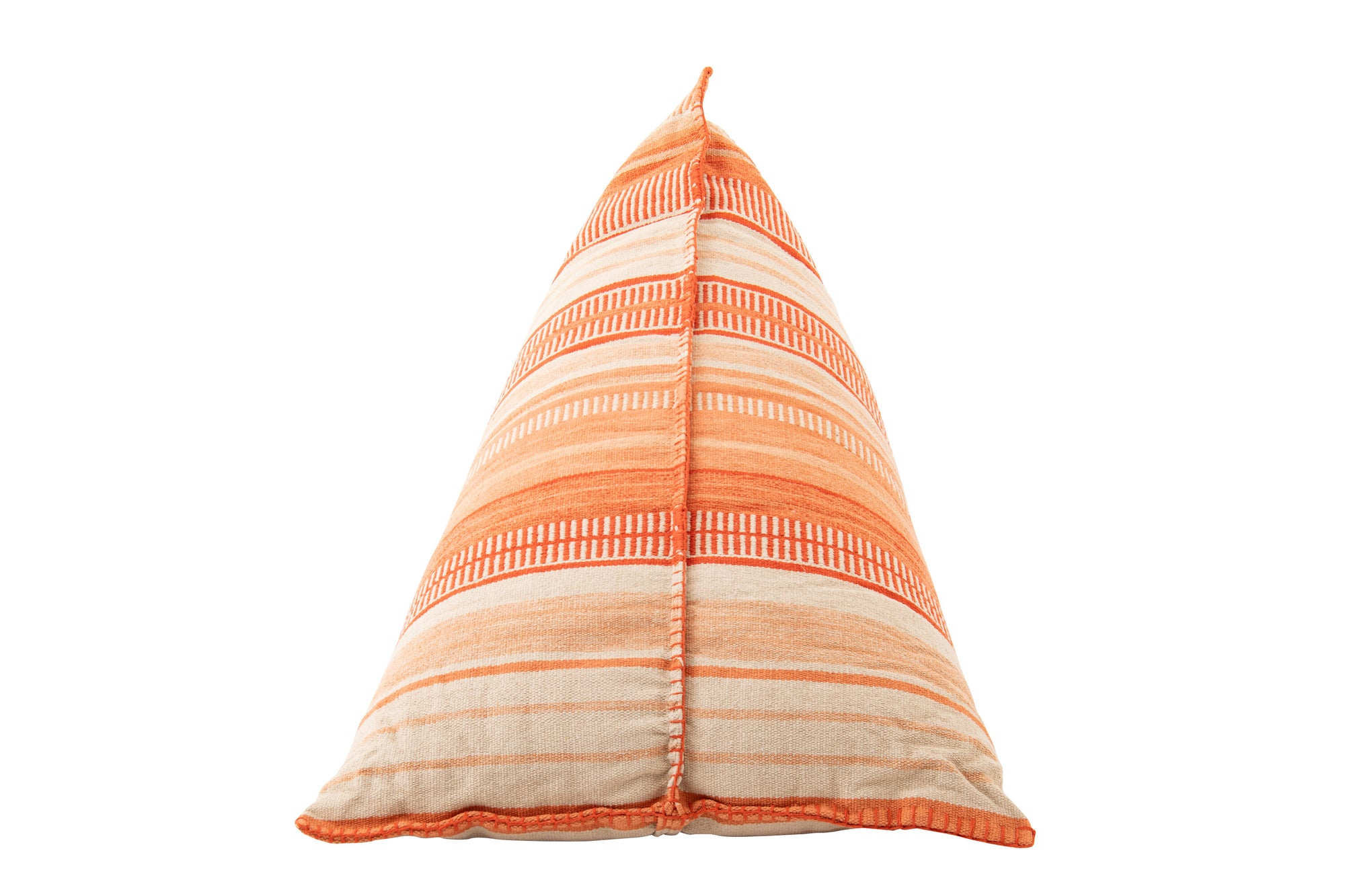 J-LINE ZITZAK GESTREEPT KATOEN ECRU/DONKERORANJE L150XB100XH40CM - Tuincentrum Lopik
