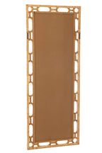 J-LINE WANDSPIEGEL RING ROTAN NATUREL GROOT