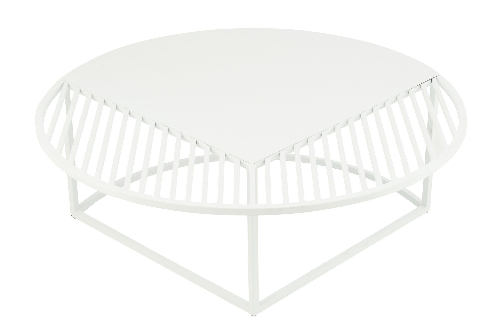 J-LINE BIJZETTAFEL BUITEN ROND METAAL WIT 90 CM - Tuincentrum Lopik