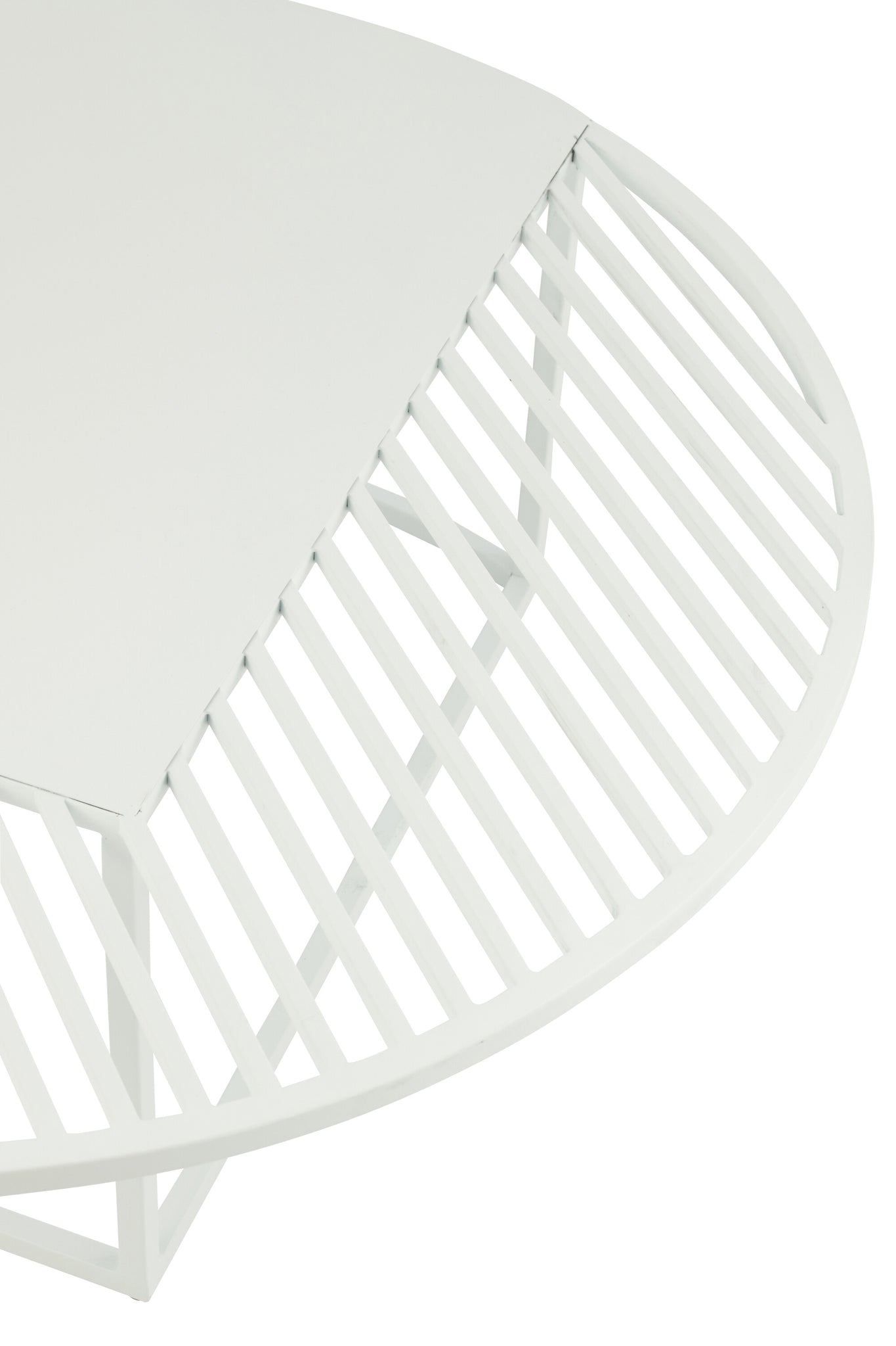 J-LINE BIJZETTAFEL BUITEN ROND METAAL WIT 90 CM - Tuincentrum Lopik