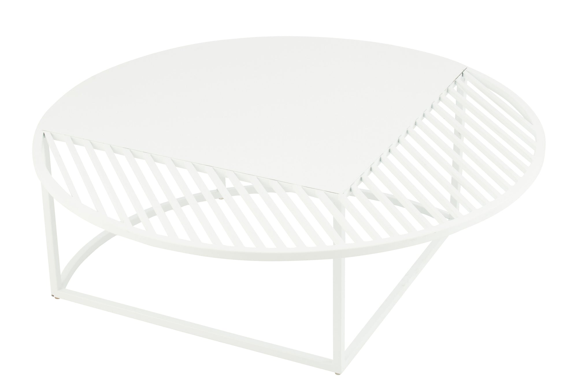 J-LINE BIJZETTAFEL BUITEN ROND METAAL WIT 90 CM - Tuincentrum Lopik