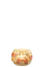Candle Holder Glass Off-White/Warm Yellow Small - Tuincentrum Lopik