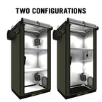 SECRET JARDIN FS100 FOR TWENTY 100 COMPLETE KWEEKTENT SET MET 100 WATT VOL SPECTRUM LED VERLICHTING, CIRCULATIE EN AFZUIGING 60 X 40 X 116 CM