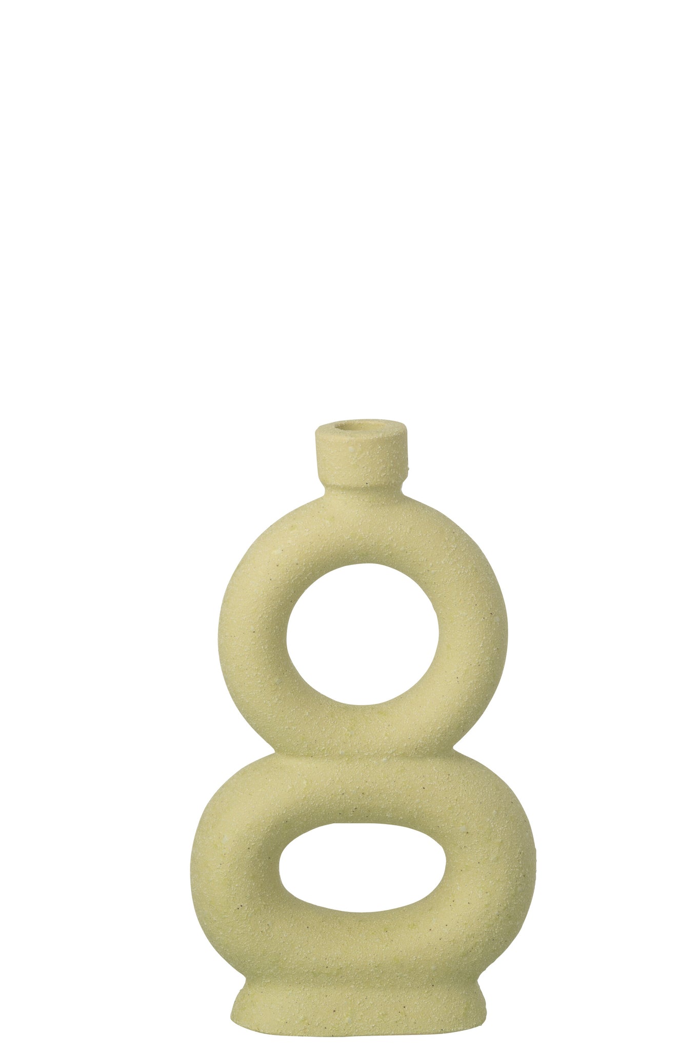 J-LINE VAAS SOLIFLORE 2 RINGEN STEENGOED MINTGROEN GROOT 28CM