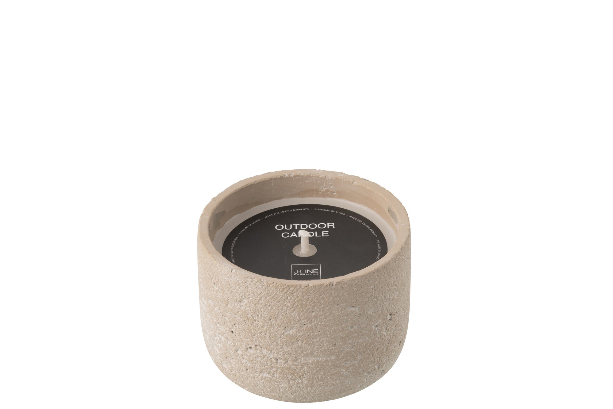 J-LINE OUTDOOR KAARS ROND LICHTBEIGE KLEIN 16U