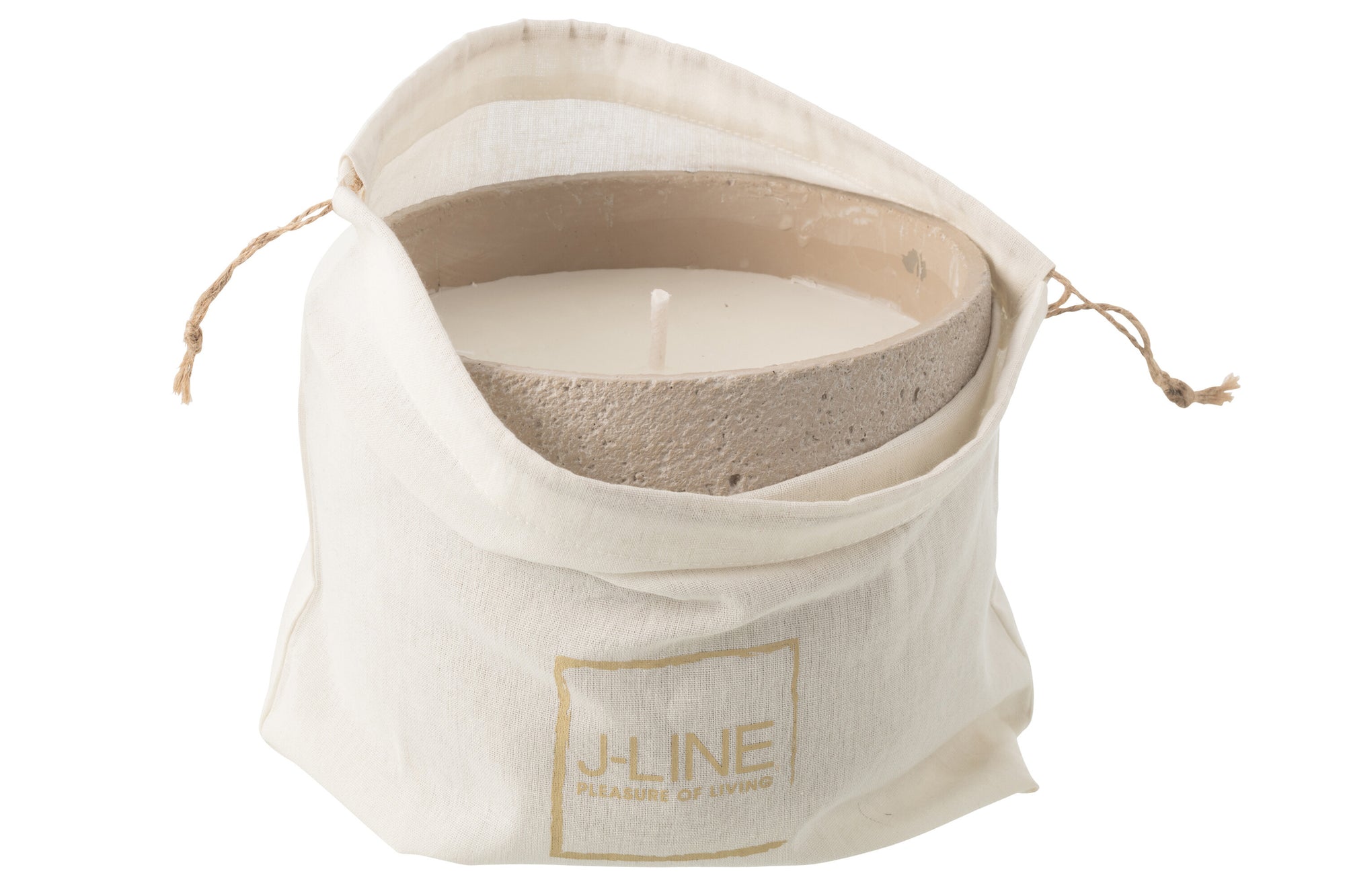 J-LINE OUTDOOR KAARS ROND LICHT BEIGE GROOT 47U