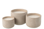 J-LINE OUTDOOR KAARS ROND LICHT BEIGE GROOT 47U - Tuincentrum Lopik