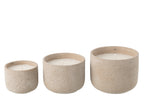 J-LINE OUTDOOR KAARS ROND LICHT BEIGE GROOT 47U - Tuincentrum Lopik
