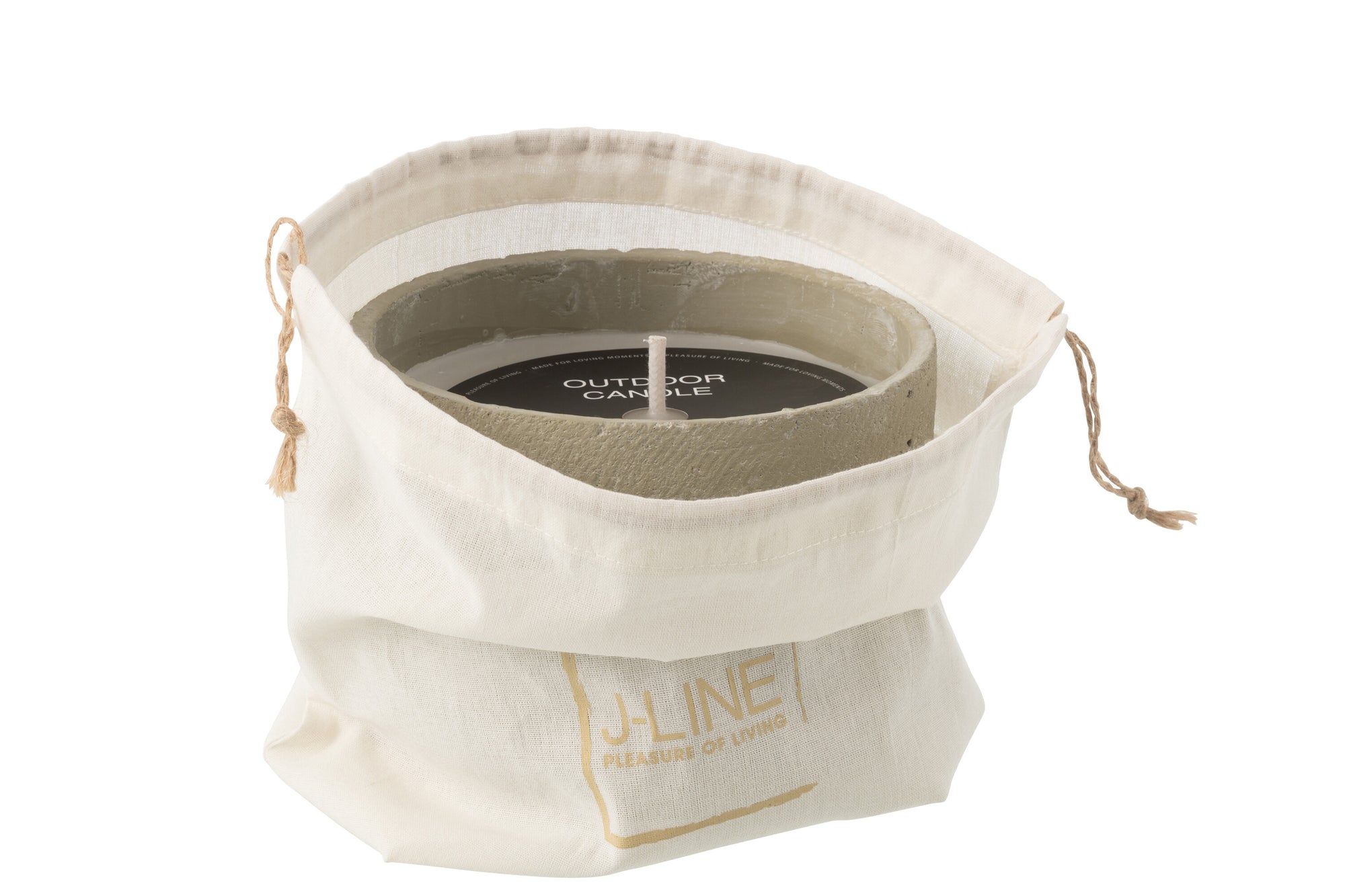 J-LINE OUTDOOR KAARS ROND LICHTGROEN MEDIUM 31U