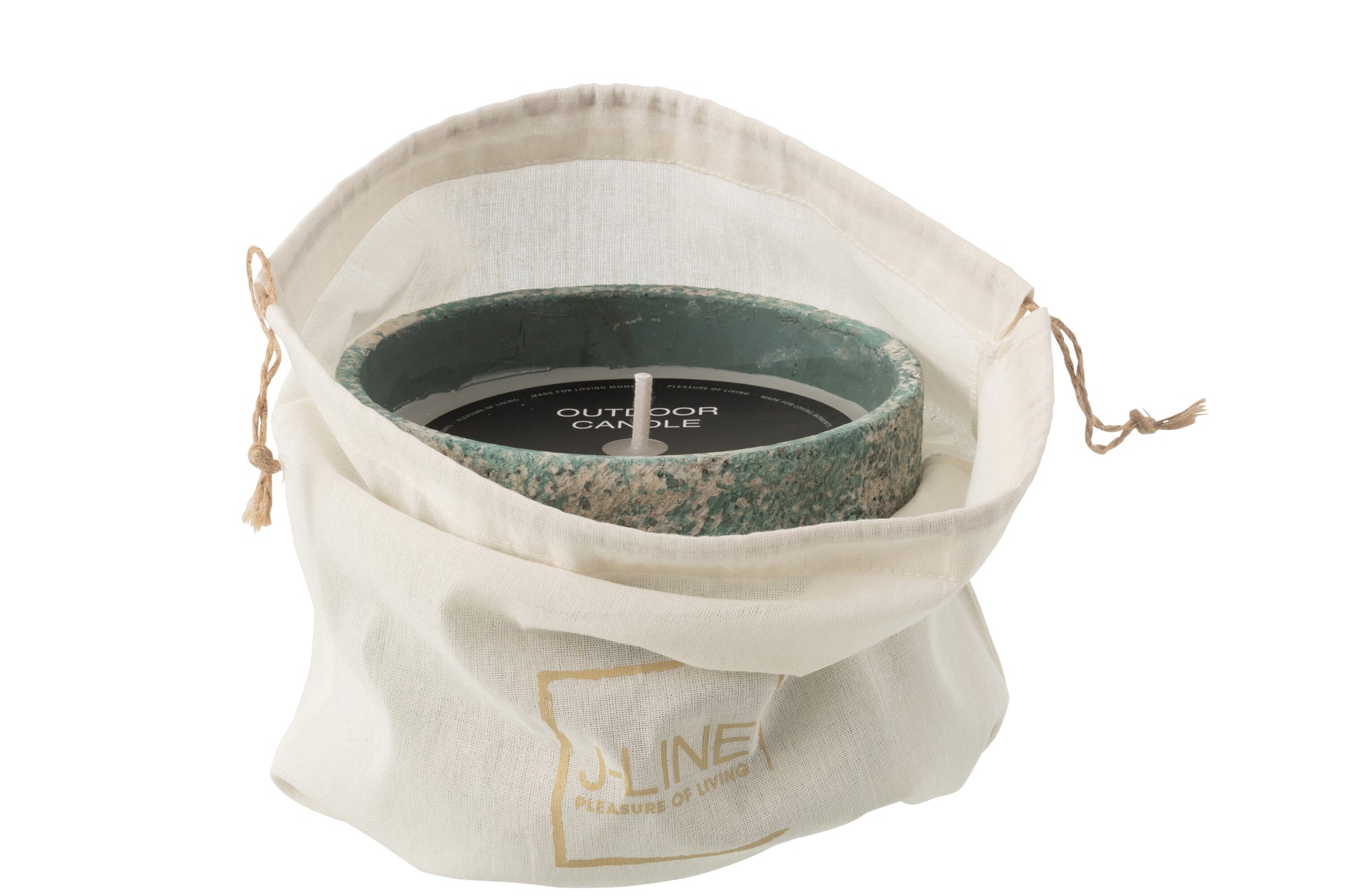 J-LINE OUTDOOR KAARS ROND TURQUOISE MEDIUM 31U