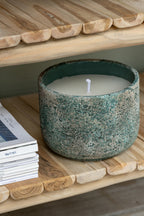 J-LINE OUTDOOR KAARS ROND TURQUOISE MEDIUM 31U