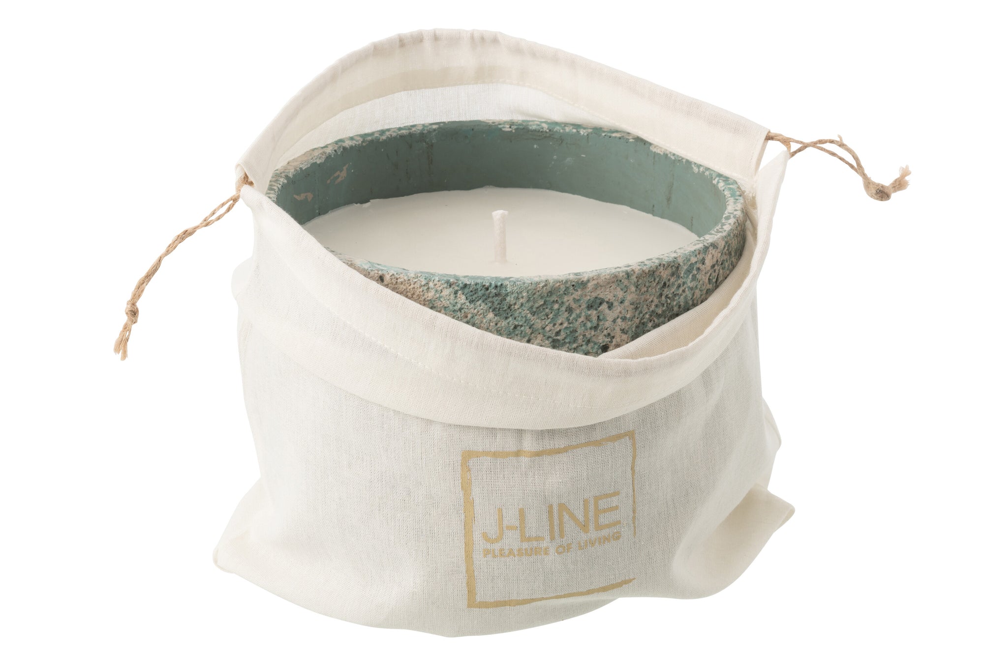 J-LINE OUTDOOR KAARS ROND TURQUOISE GROOT 47U