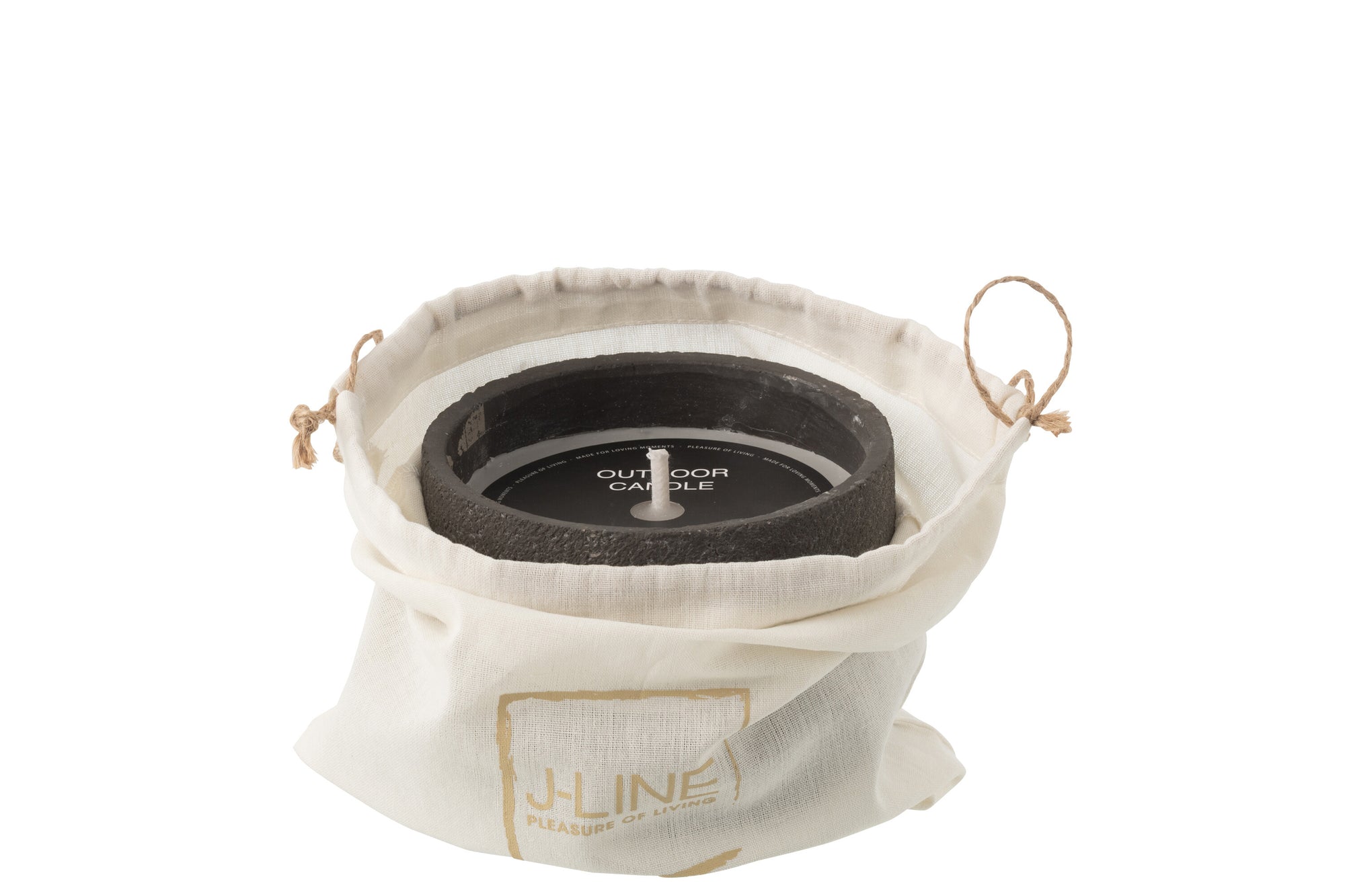 J-LINE OUTDOOR KAARS ROND DONKERGRIJS 16U