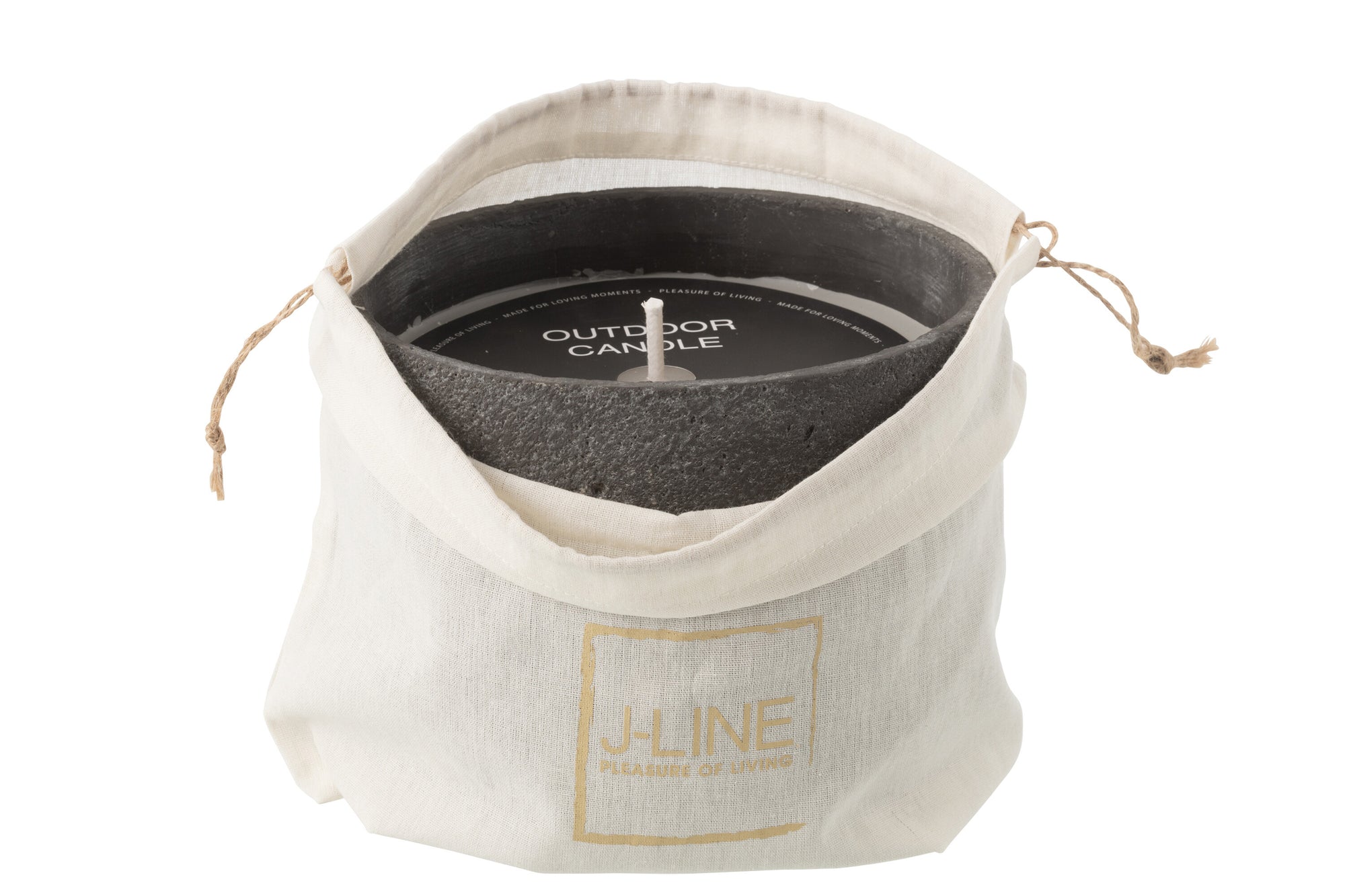 J-LINE OUTDOOR KAARS ROND DONKERGRIJS GROOT 47U