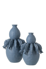 J-LINE VASE FISH CERAMIC BLUE LARGE
