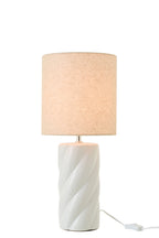 Table Lamp Swirl Ceramic White/Natural Large - Tuincentrum Lopik