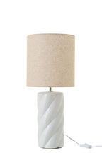 Table Lamp Swirl Ceramic White/Natural Large - Tuincentrum Lopik