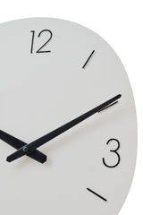 J-LINE WALL CLOCK OVAL METAL WHITE - Tuincentrum Lopik