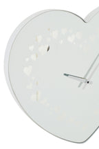 J-LINE WALL CLOCK HEART GLASS WHITE - Tuincentrum Lopik