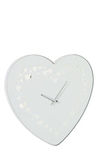 J-LINE WALL CLOCK HEART GLASS WHITE - Tuincentrum Lopik