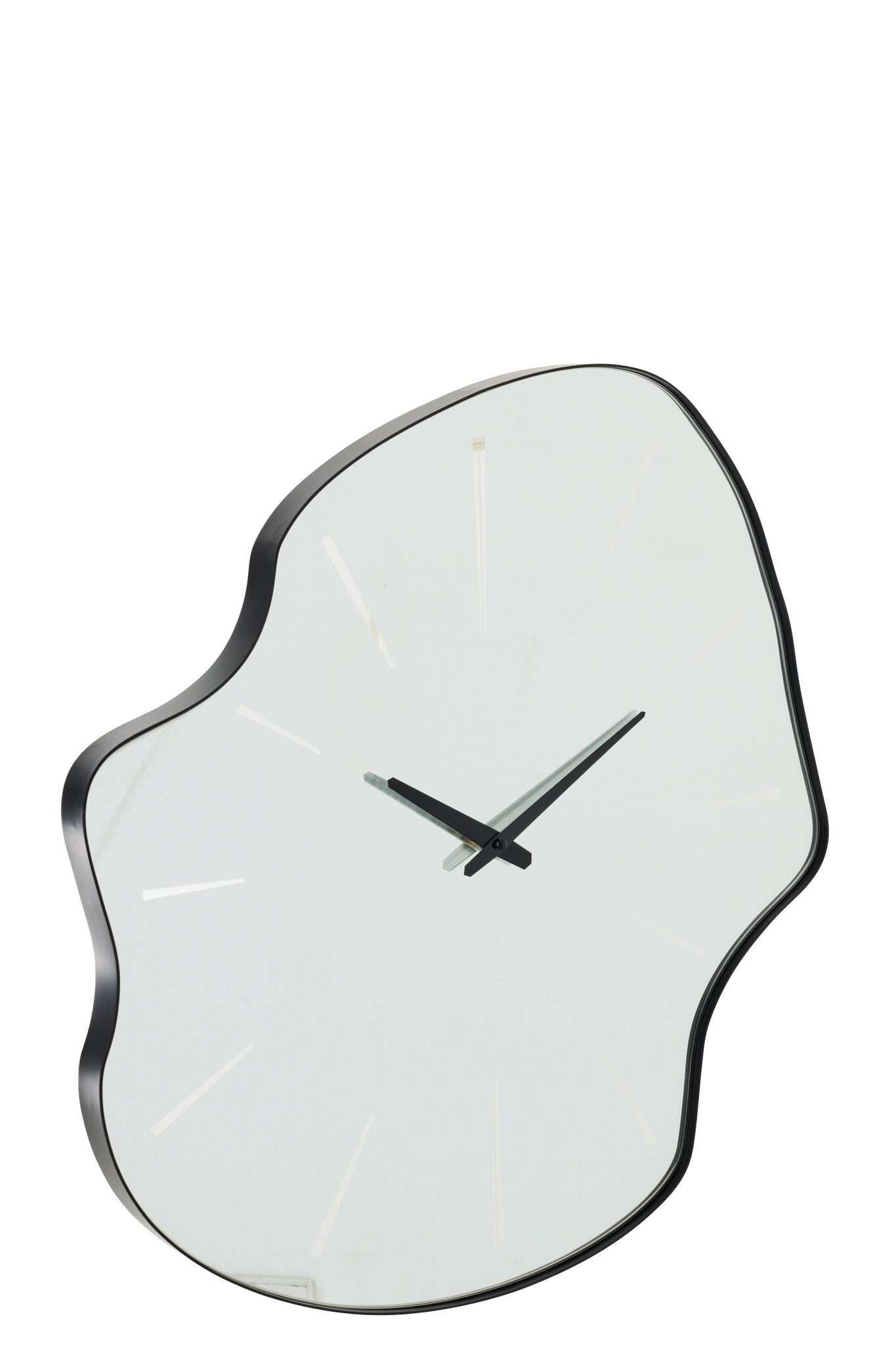 J-LINE WALL CLOCK IRREGULAR GLASS BLACK - Tuincentrum Lopik