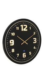 J-LINE WALL CLOCK LED YELLOW LIGHT GLASS BLACK - Tuincentrum Lopik