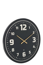 J-LINE WALL CLOCK LED YELLOW LIGHT GLASS BLACK - Tuincentrum Lopik