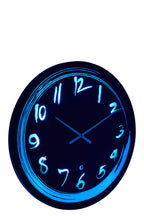 J-LINE WALL CLOCK LED BLUE LIGHT GLASS BLACK - Tuincentrum Lopik