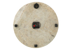 J-LINE WANDKLOK ROND MARMER BEIGE/ZWART - Tuincentrum Lopik