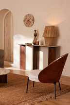 J-LINE WANDKLOK ROND MARMER BEIGE/ZWART - Tuincentrum Lopik