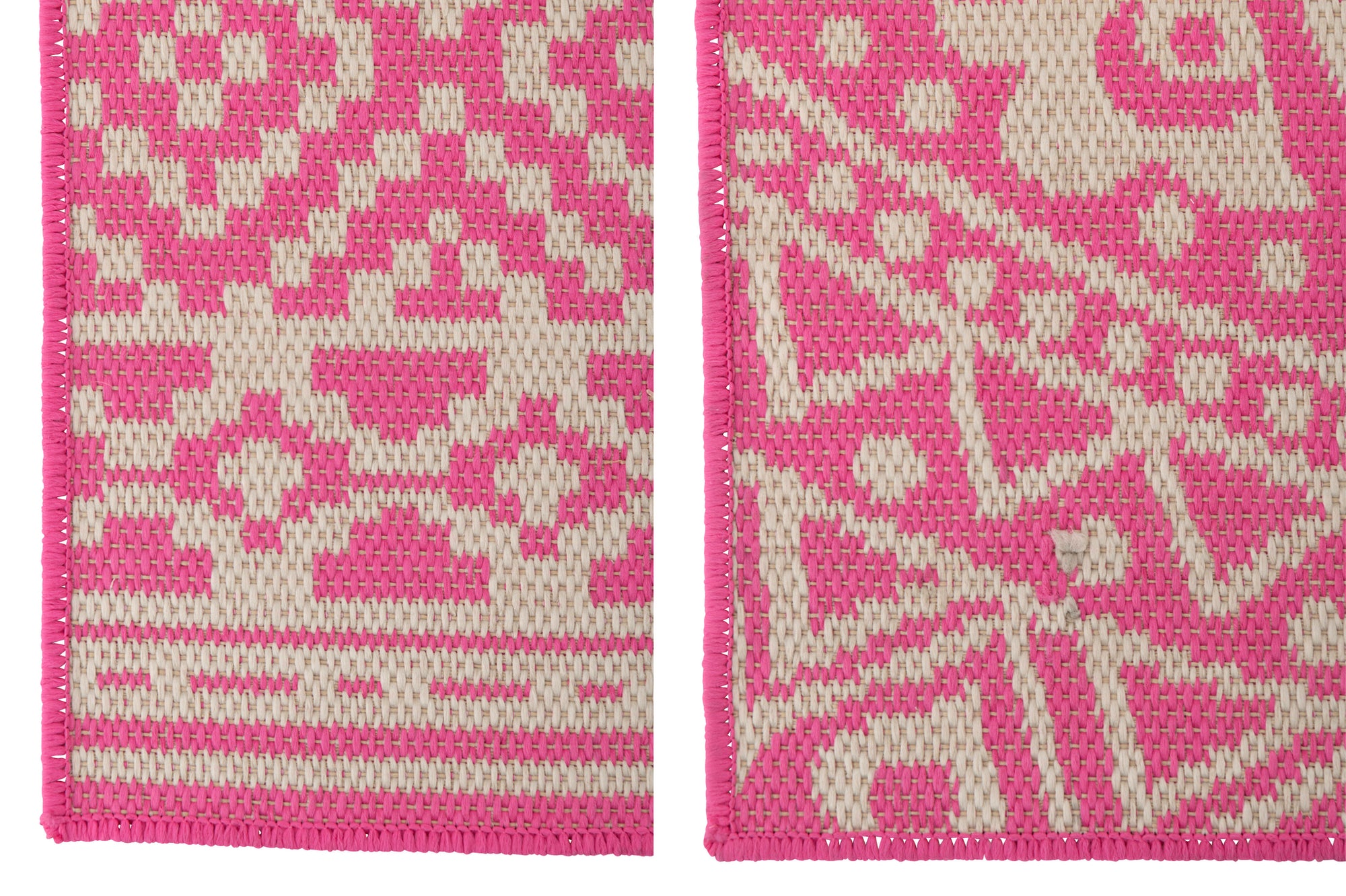 J-LINE BUITENKLEED MOZAÏEK POLYPROPYLENE ROZE/WIT 170 X 120 CM SET VAN 2 - Tuincentrum Lopik