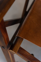 Directe stoel opvouwbaar hout/leer cognac Xx - Tuincentrum Lopik