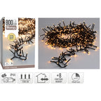 Maxi Cluster Kerstverlichting - 800 Led - 12M - Extra Warm Wit - Timer - Lichtfuncties - Geheugen - Buiten