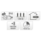 Maxi Cluster Kerstverlichting - 800 Led - 12M - Extra Warm Wit - Timer - Lichtfuncties - Geheugen - Buiten