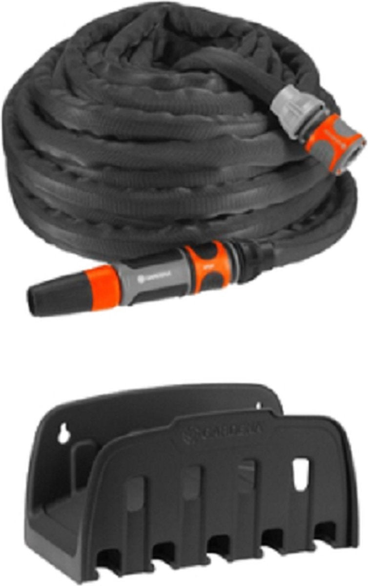 TEXTIELSLANG LIANO 15 METER SET MET TUINSPUIT EN WANDSLANGHOUDER