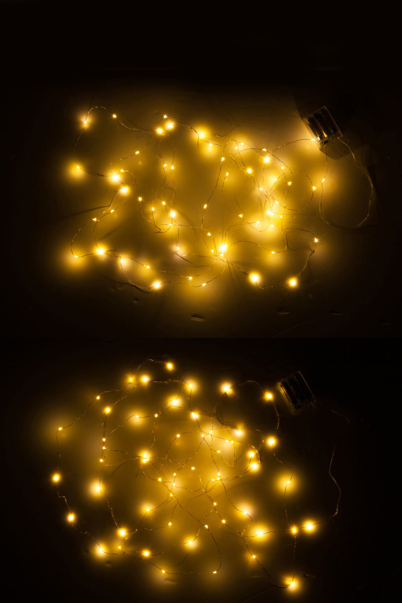 Giftbox 2 Christmas Lights Wire Gold/Silver 60Led Warm White Battery - Tuincentrum Lopik