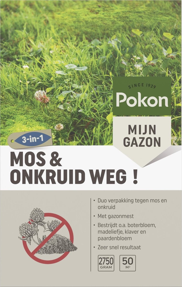 MOS EN ONKRUID WEG! (3-IN-1) 2750 GRAM 50M²
